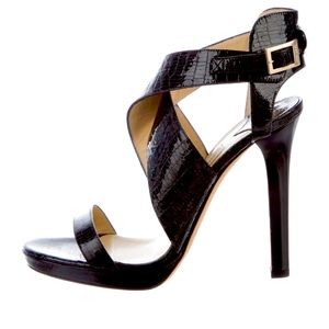 Jimmy Choo embossed leather sandals